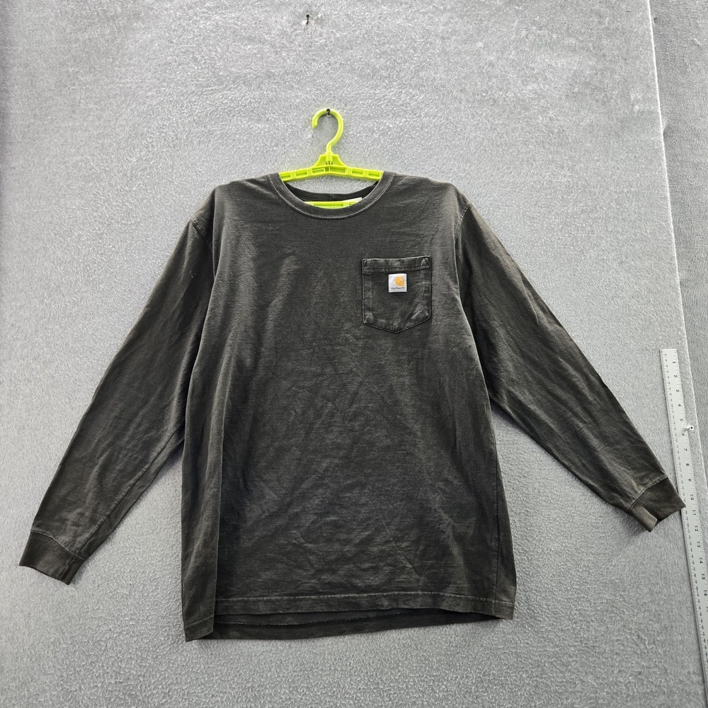 Carhartt Men Shirt L Green K126 Long Sleeve Pocket Shirt Gorpcore Logo
